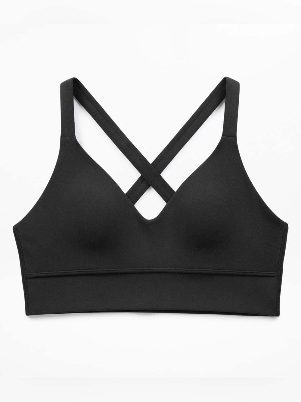 Athleta Perfect Form Longline Bra. Black. Small A-C.